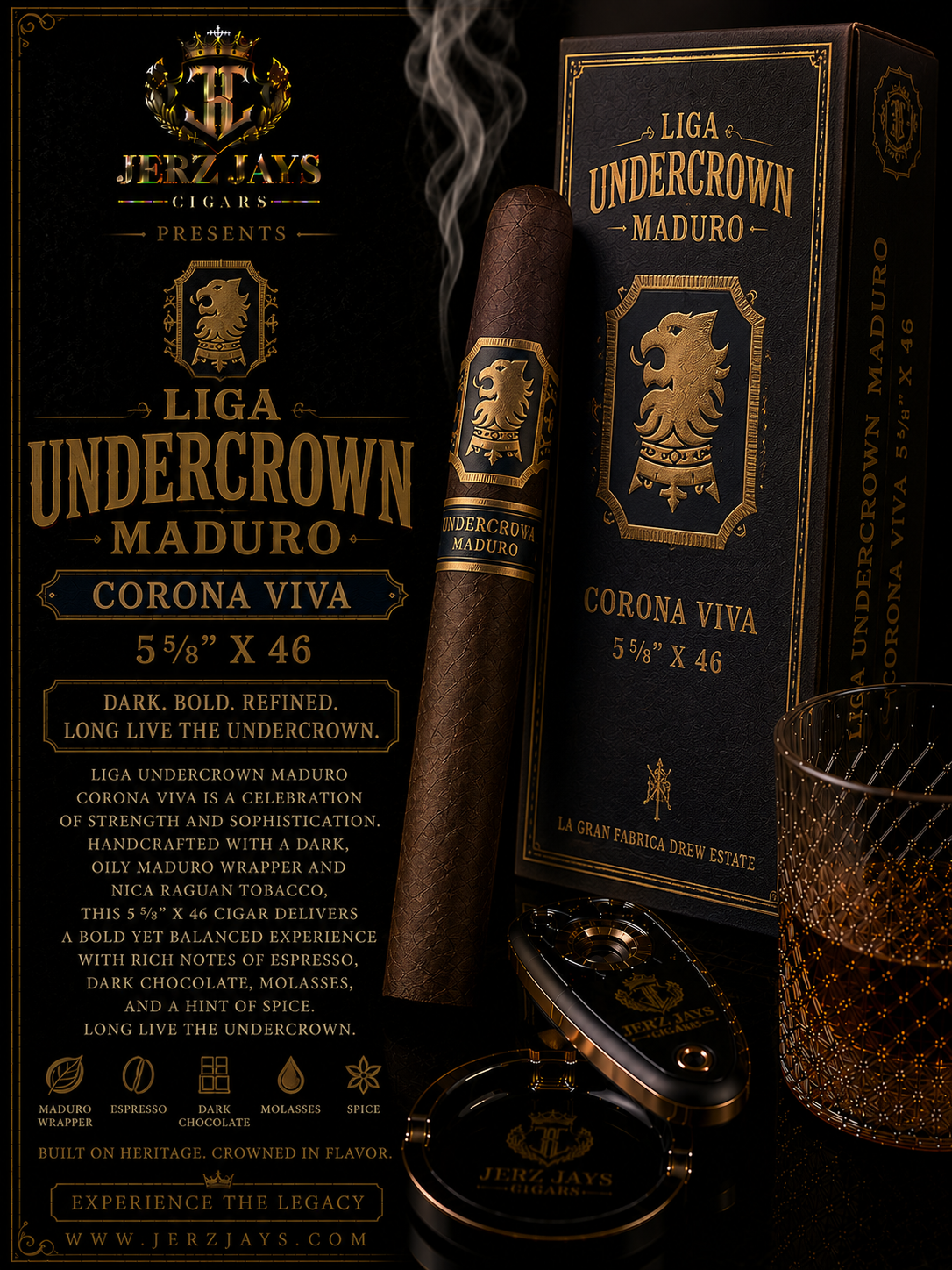 Liga Undercrown Maduro Corona Viva 5"5/8 * 46