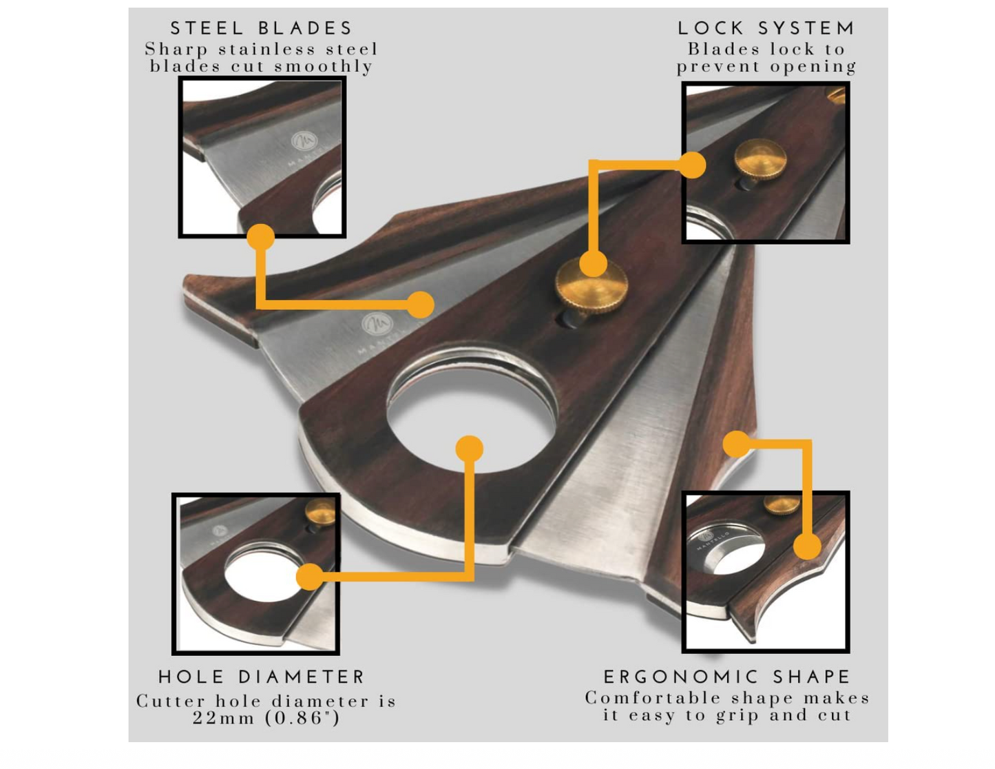 Mantello Cigars Cigar Cutter Guillotine