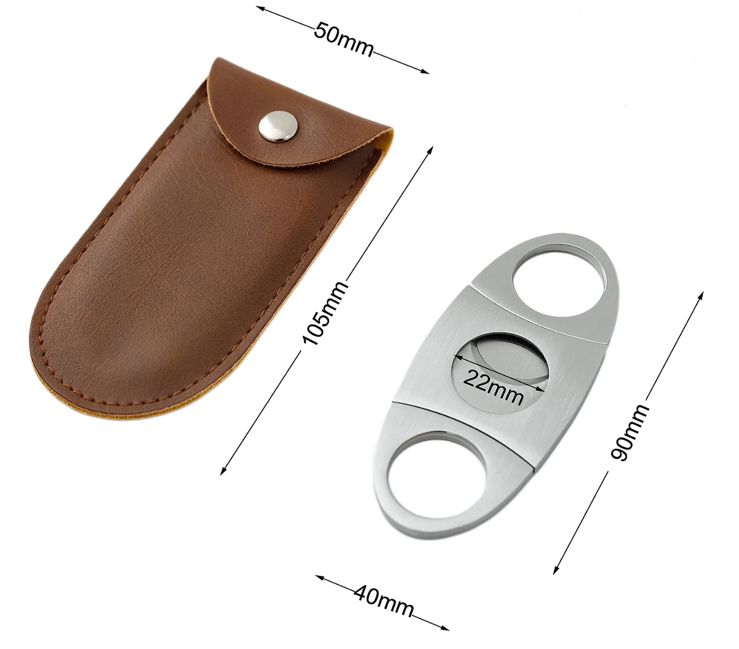 Cigar Cutter Guillotine with Leather Pouch Perfect Clippers Accessory - Jer - Z Jay's Cigars