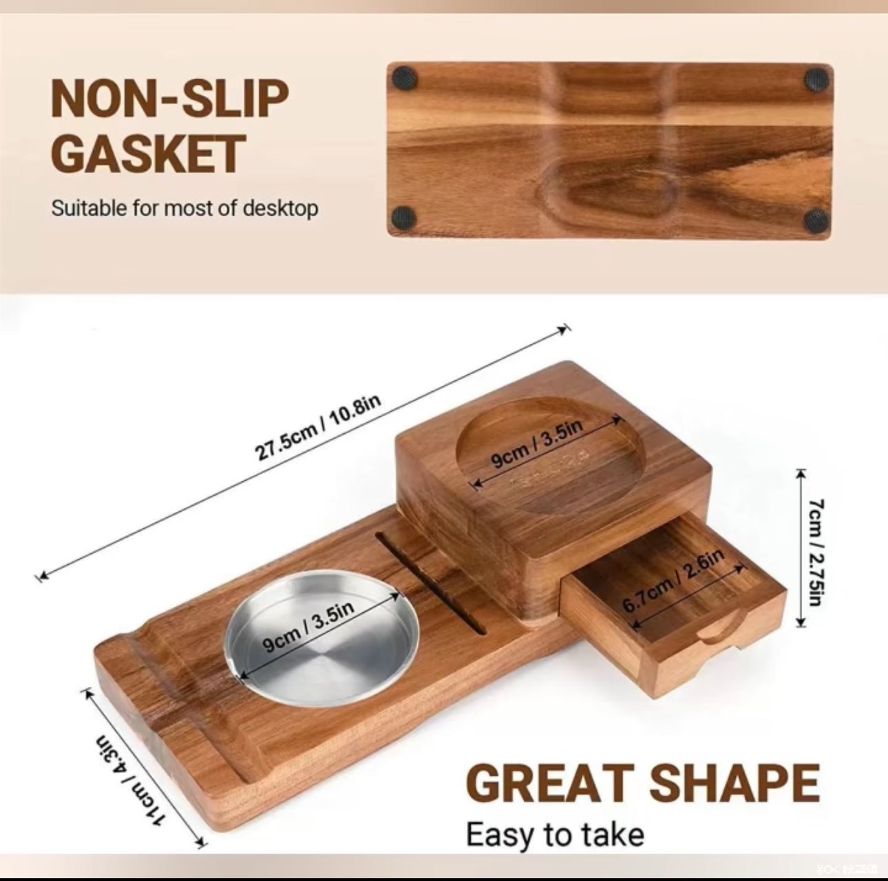 Wooden Cigar Ashtray Beverage Solid Wood Coaster Whiskey Tray Cigar Holder Cigar Box - Jer - Z Jay's Cigars