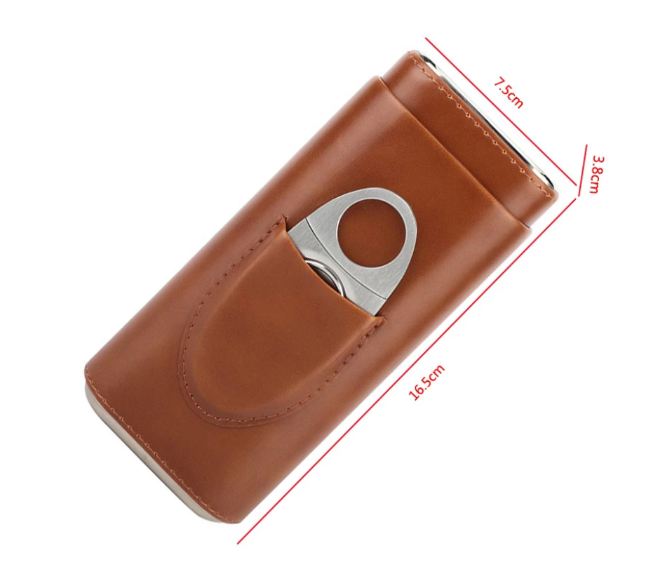 3 Finger Portable Cigar Humidor case