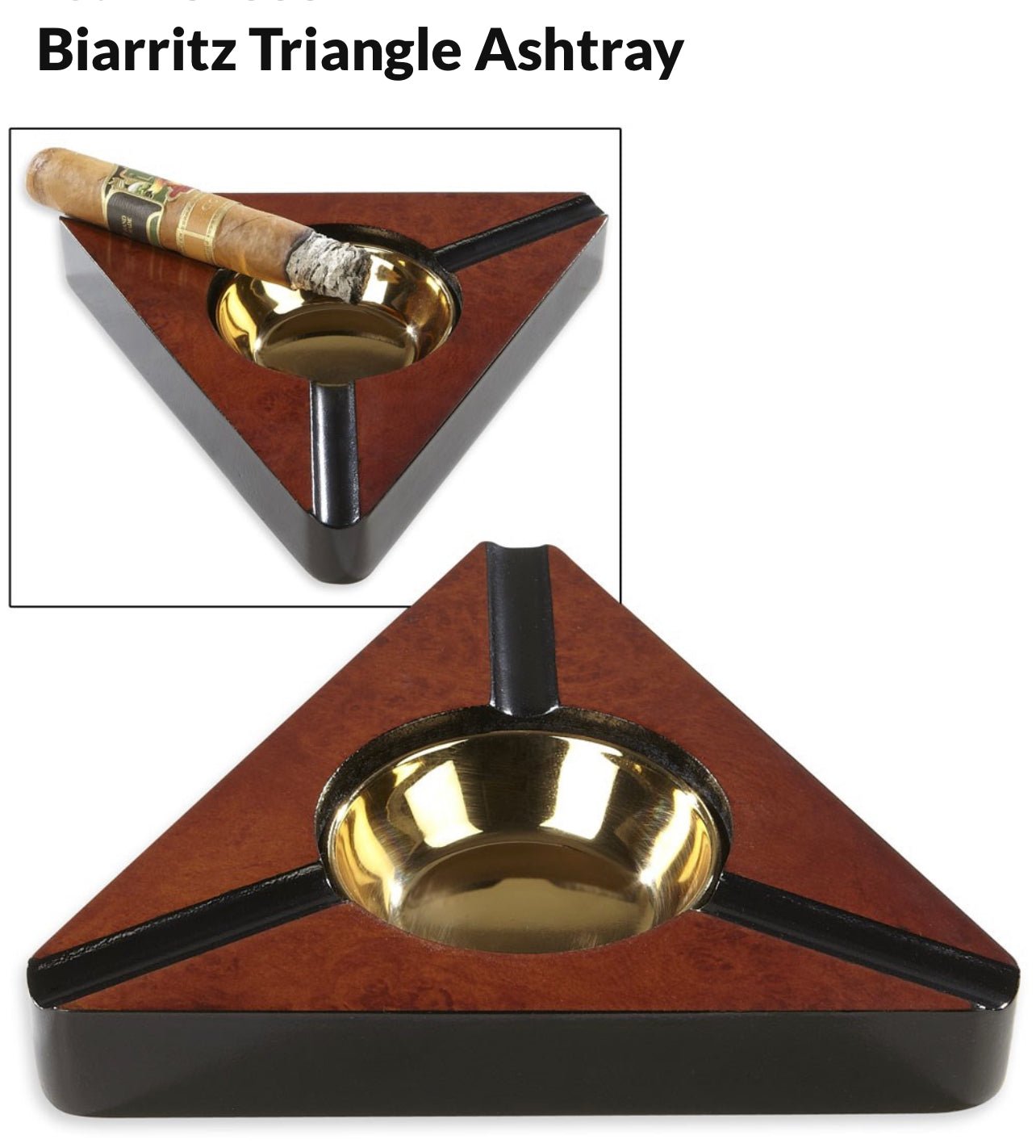 Biarritz Triangle Ashtray - Jer - Z Jay's Cigars